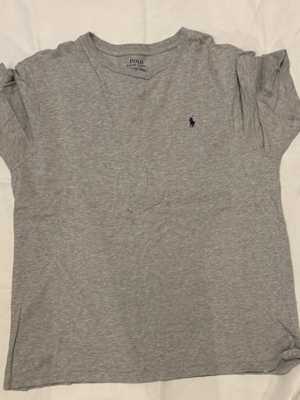 Polo by Ralph Lauren Gray Kids Short Sleeve Tee with Navy Pony